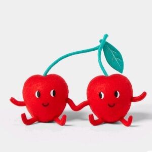 Red Cherries Felt Target Spritz Valentines Day Duo Decor New With Tags